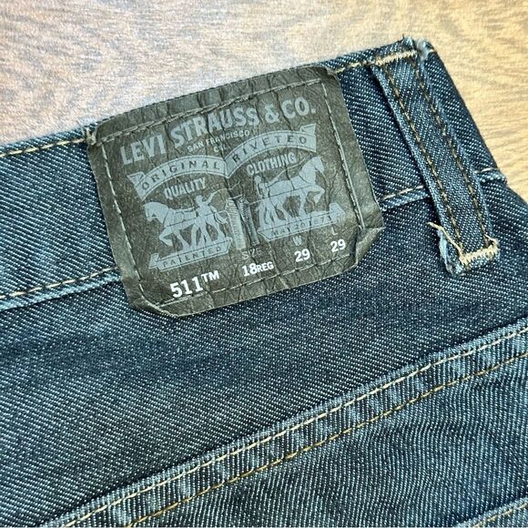 Big Boys Levi’s 511 Slim Jeans Size 18 Reg 29" - Picture 5 of 6